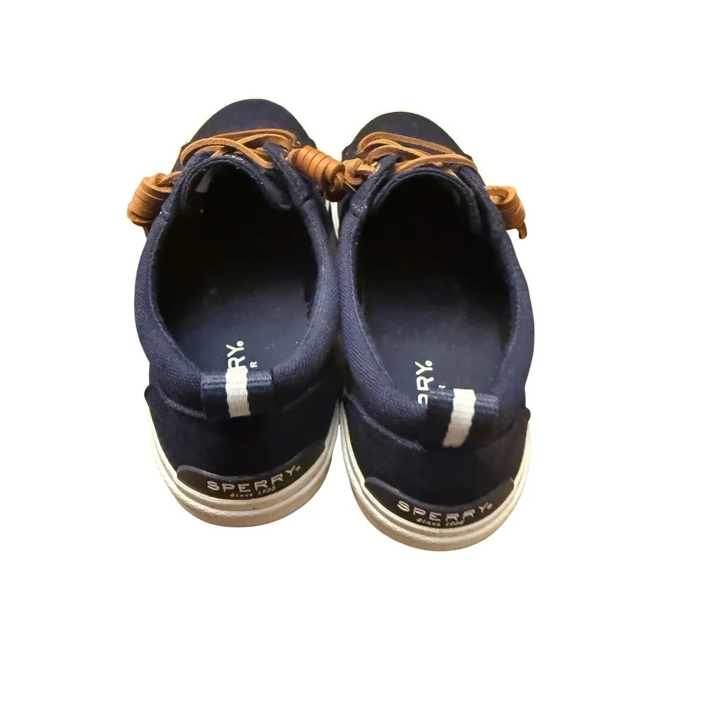 Sperry Top-Sider Crest Vibe Navy Blue Canvas Sneakers Womens 8 New - Picture 5 of 7